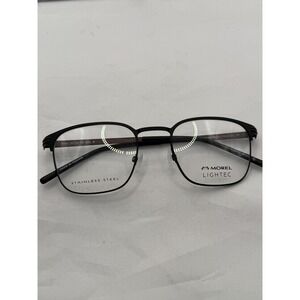 Morel Lightec France‎ Eyeglasses Frames 30302L 52-20-145 Stainless Steel Black